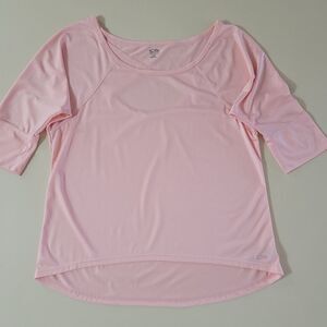 Women's Champion C9 Pink Athletic Top Raglan Sleeve Back Cutout